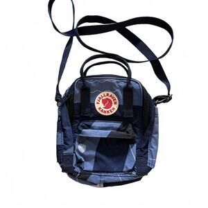 Fjällräven Kånken Art Sling Cross Body Bag Canvas Ocean Deep Blue print Swedish